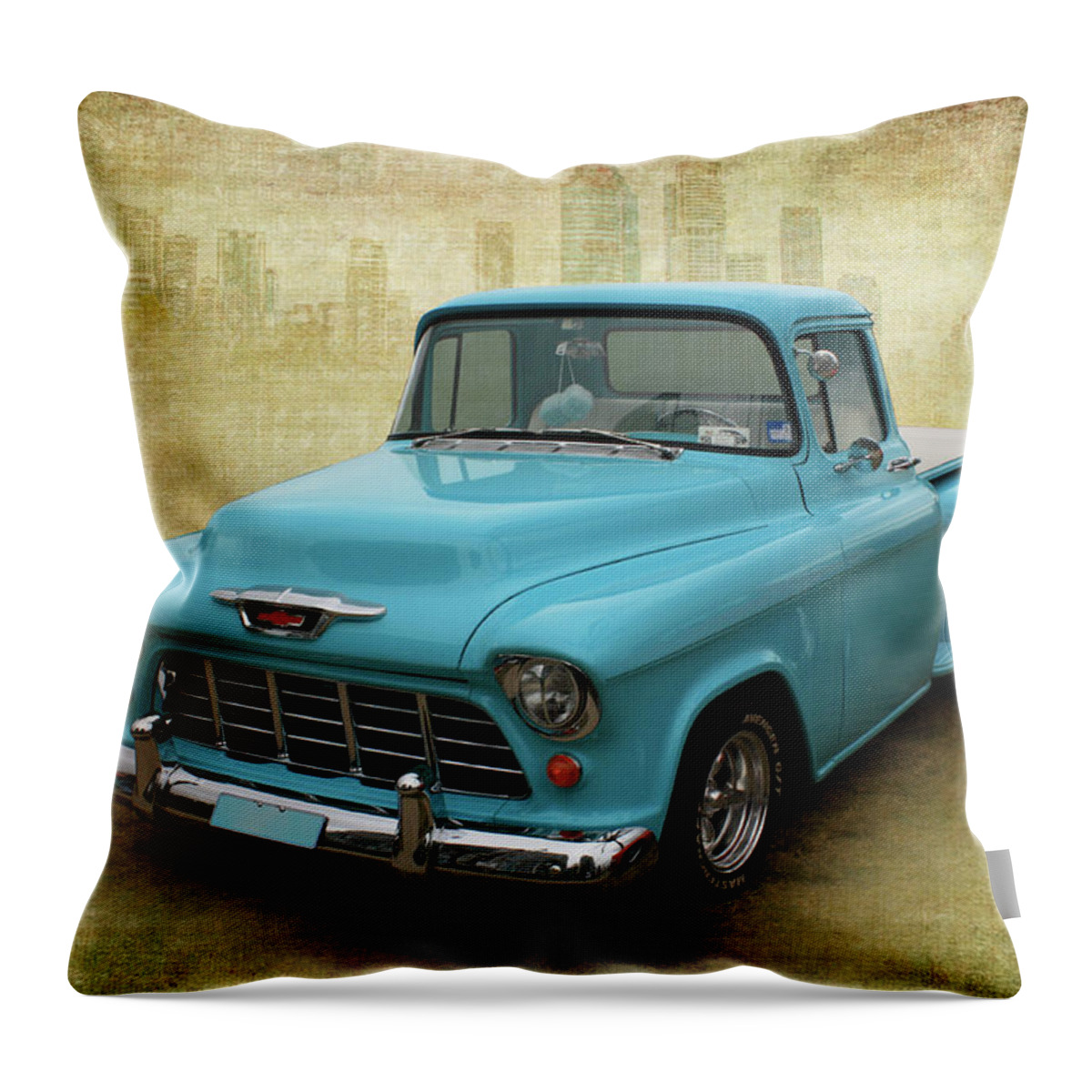Truck Throw Pillow featuring the photograph 55 Stepside by Keith Hawley