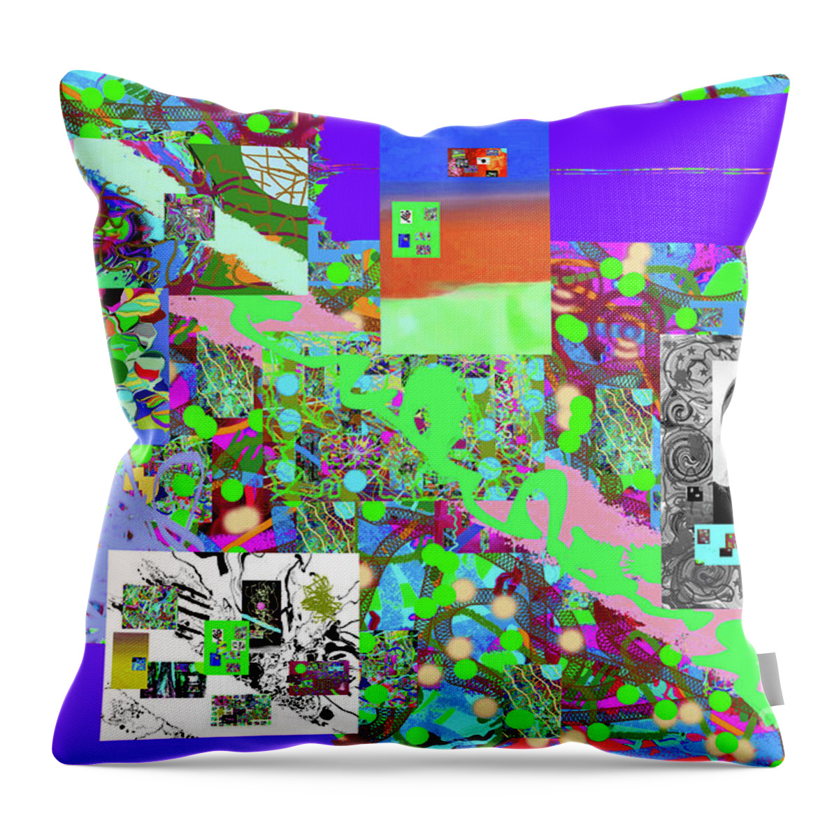 Walter Paul Bebirian Throw Pillow featuring the digital art 6-19-2015babcdefghijklm by Walter Paul Bebirian