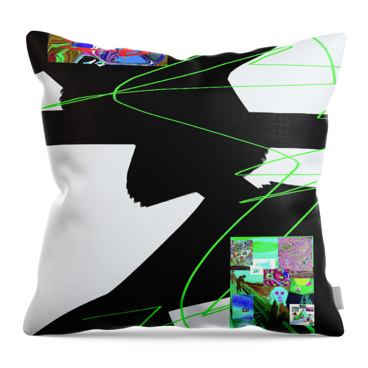 Walter Paul Bebirian Throw Pillow featuring the digital art 6-22-2015dabcdefghijklm by Walter Paul Bebirian