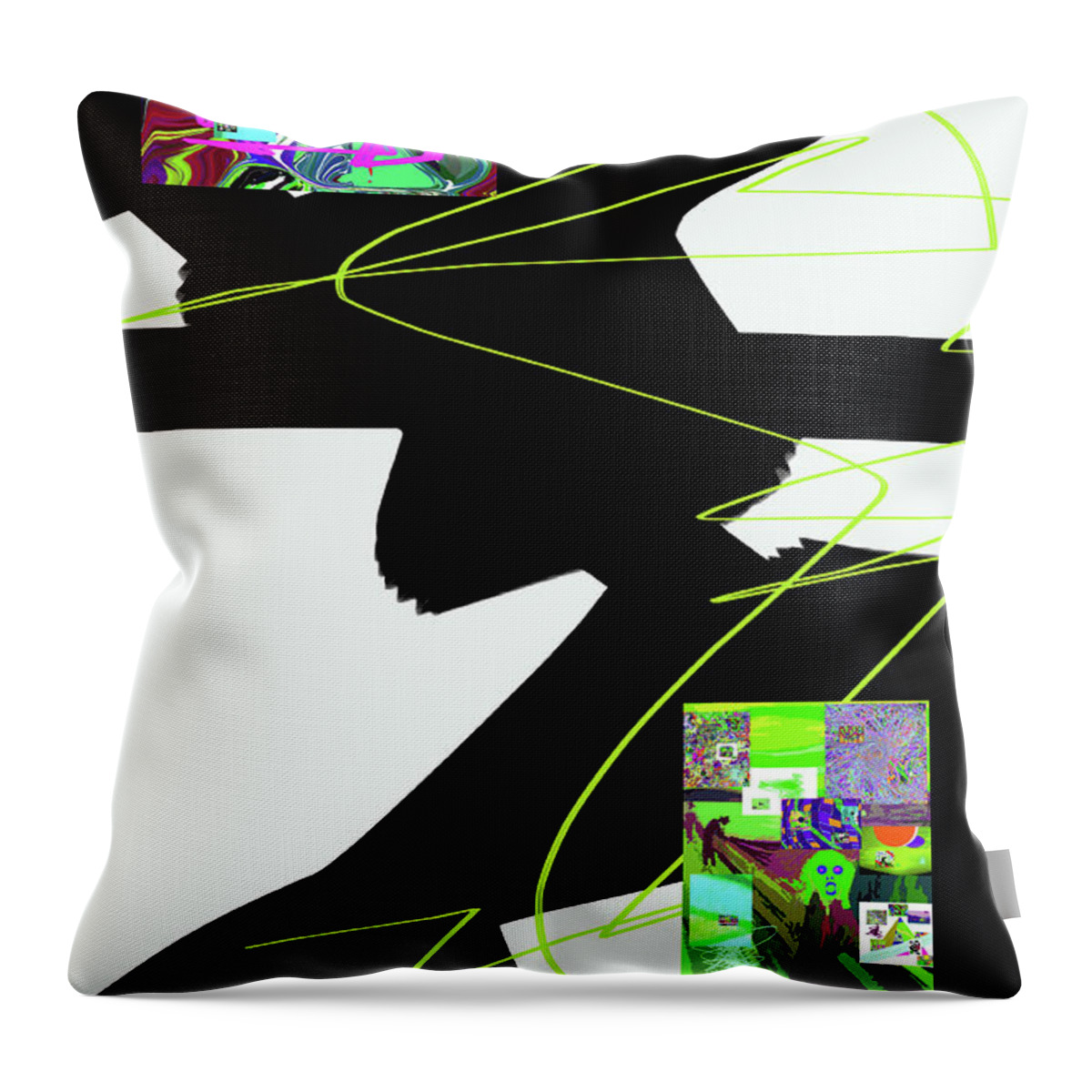 Walter Paul Bebirian Throw Pillow featuring the digital art 6-22-2015dabcdefghijklmnopqrt by Walter Paul Bebirian