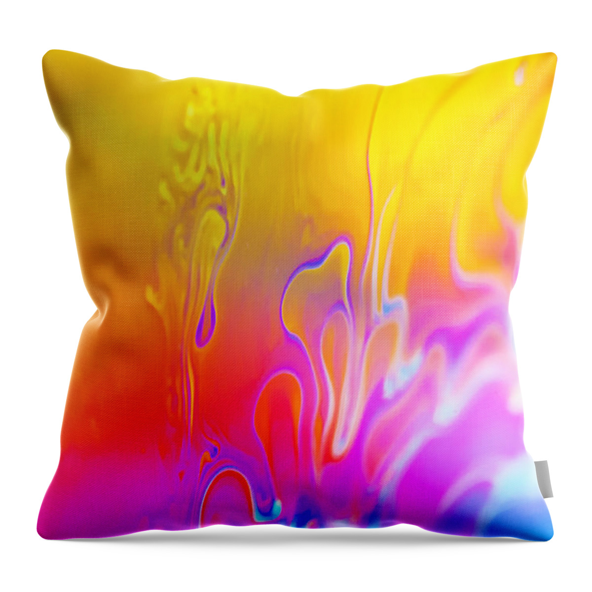 Abstract Throw Pillow featuring the photograph Abstract colours #6 by John Paul Cullen