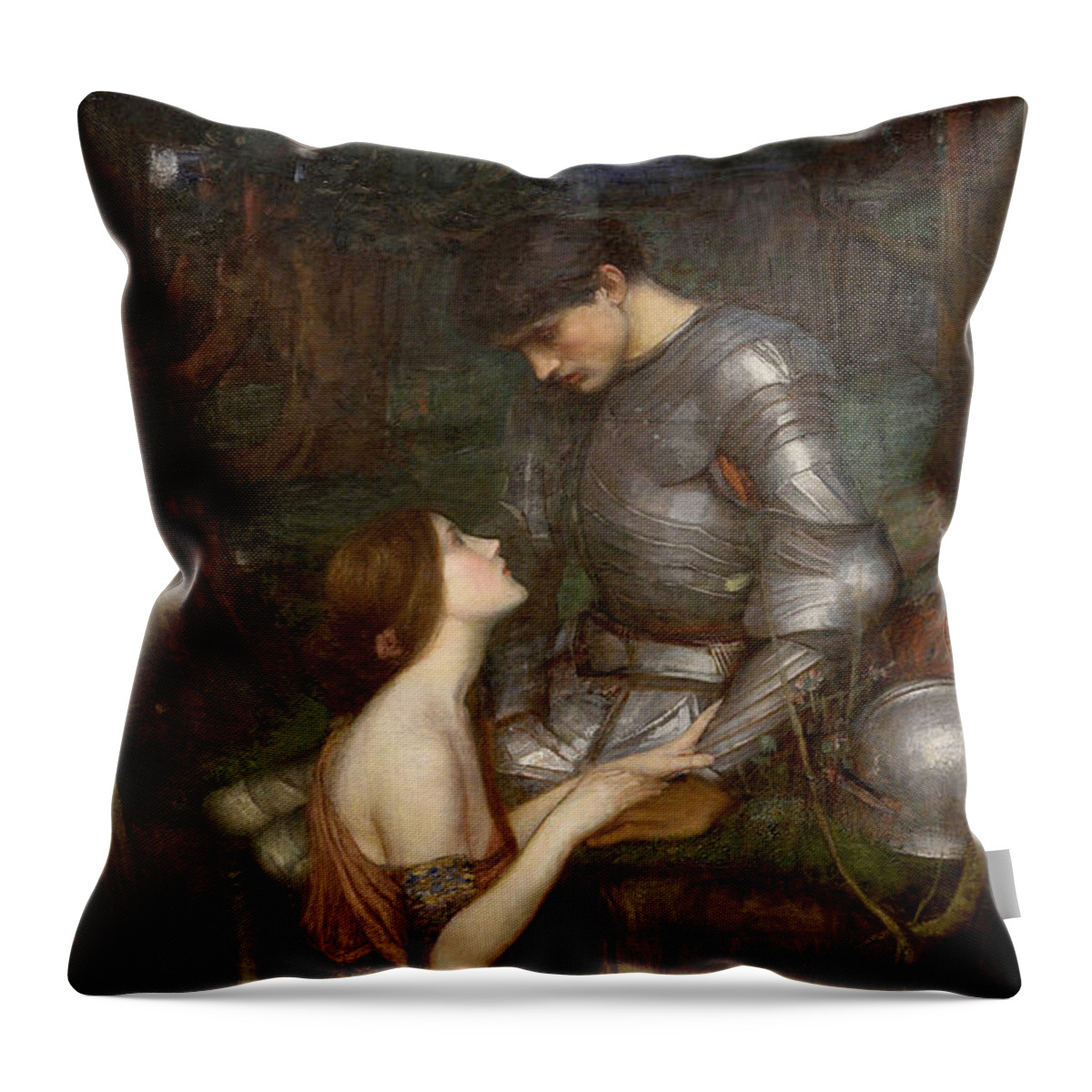 John William Waterhouse Throw Pillow featuring the painting Lamia #6 by John William Waterhouse