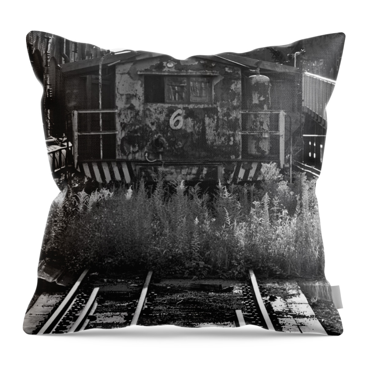 Bethlehem Steel Throw Pillow featuring the photograph 6 by Michael Dorn