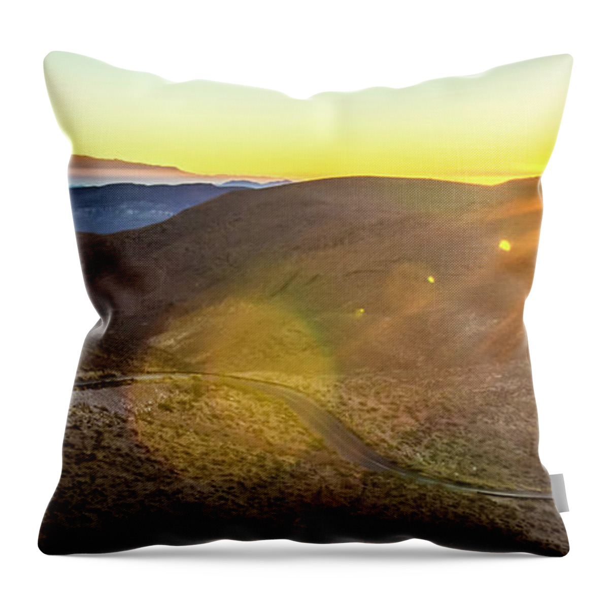 Park Throw Pillow featuring the photograph Morning Sunrise Over Death Valley National Park #6 by Alex Grichenko