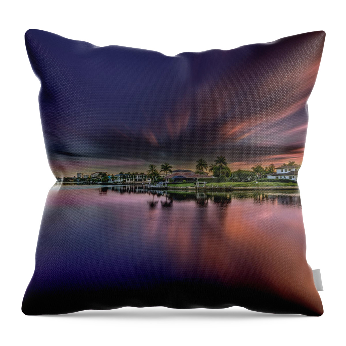 Naples Throw Pillow featuring the photograph Sunrise at Naples, Florida #6 by Peter Lakomy
