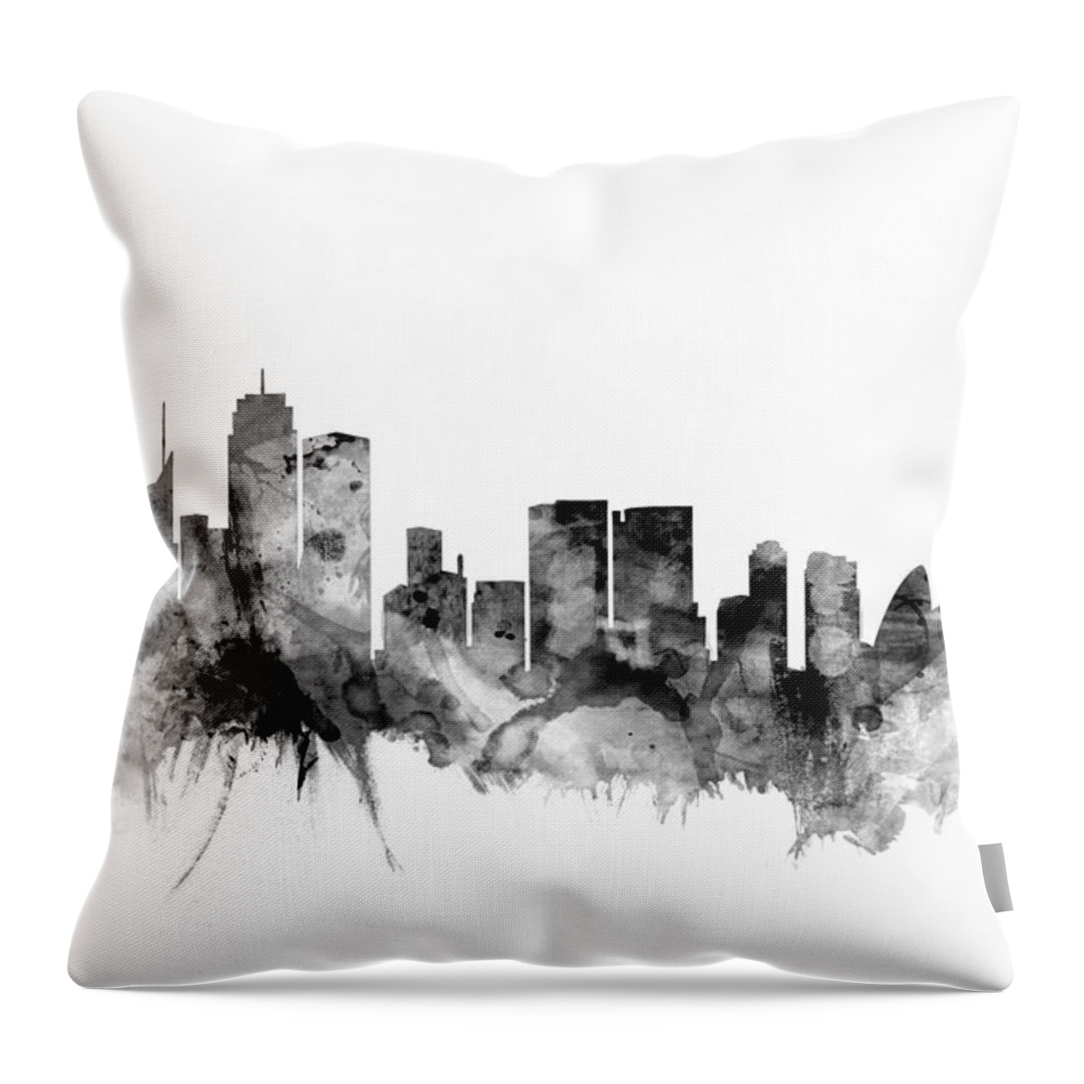 Sydney Throw Pillow featuring the digital art Sydney Australia Skyline #6 by Michael Tompsett
