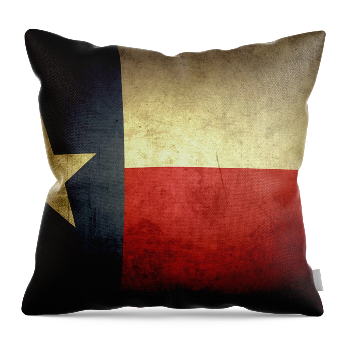 Flag Throw Pillow featuring the photograph Texas flag #6 by Les Cunliffe