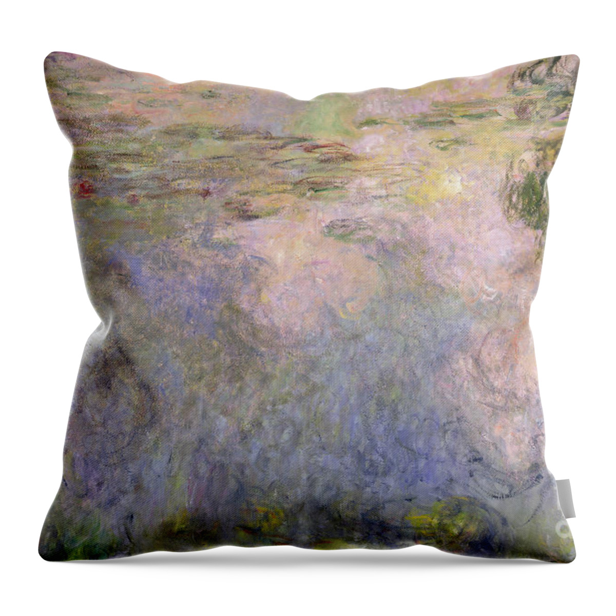 Monet Throw Pillow featuring the painting The Waterlily Pond by Claude Monet