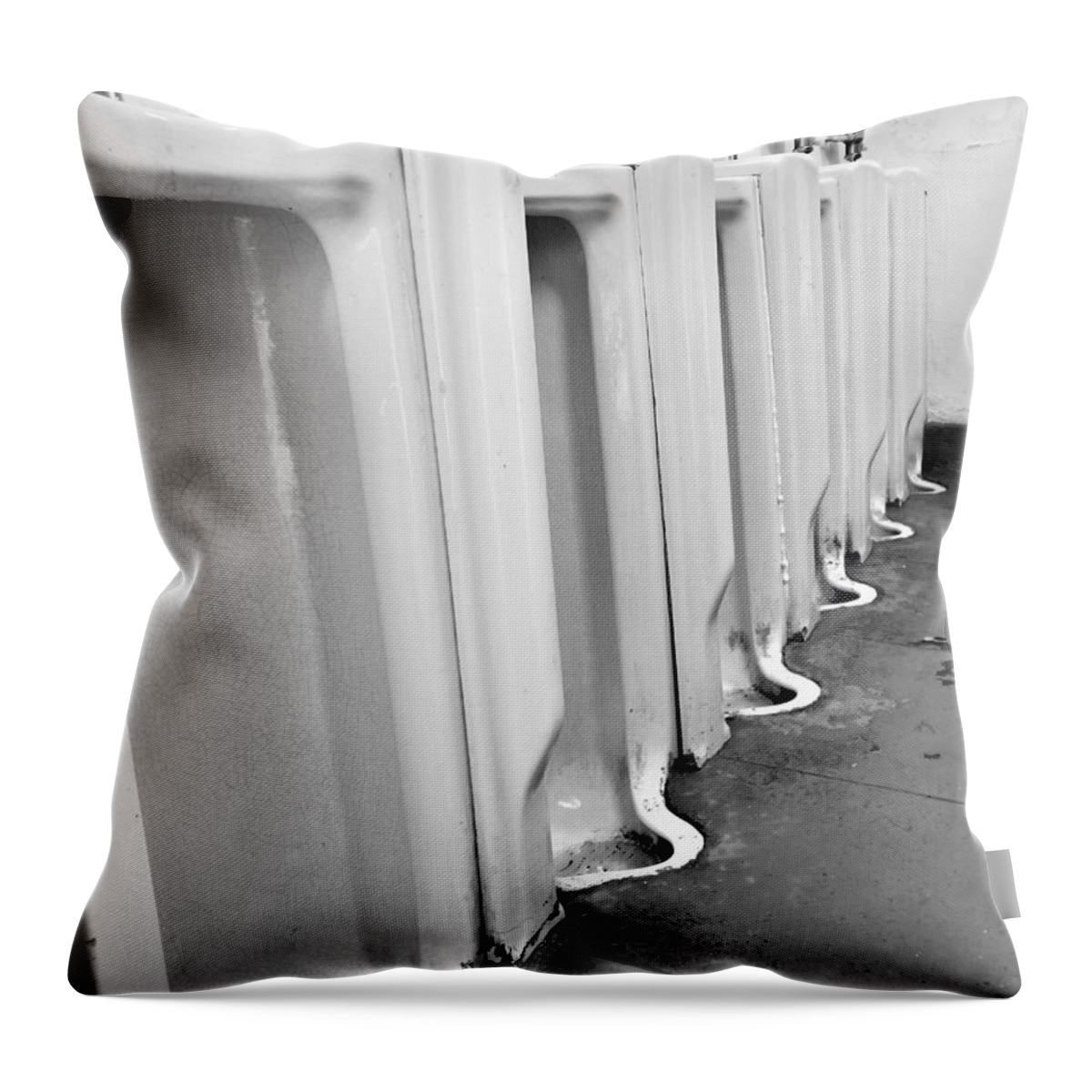 Art Throw Pillow featuring the photograph 6 Urinals by Rob Hans