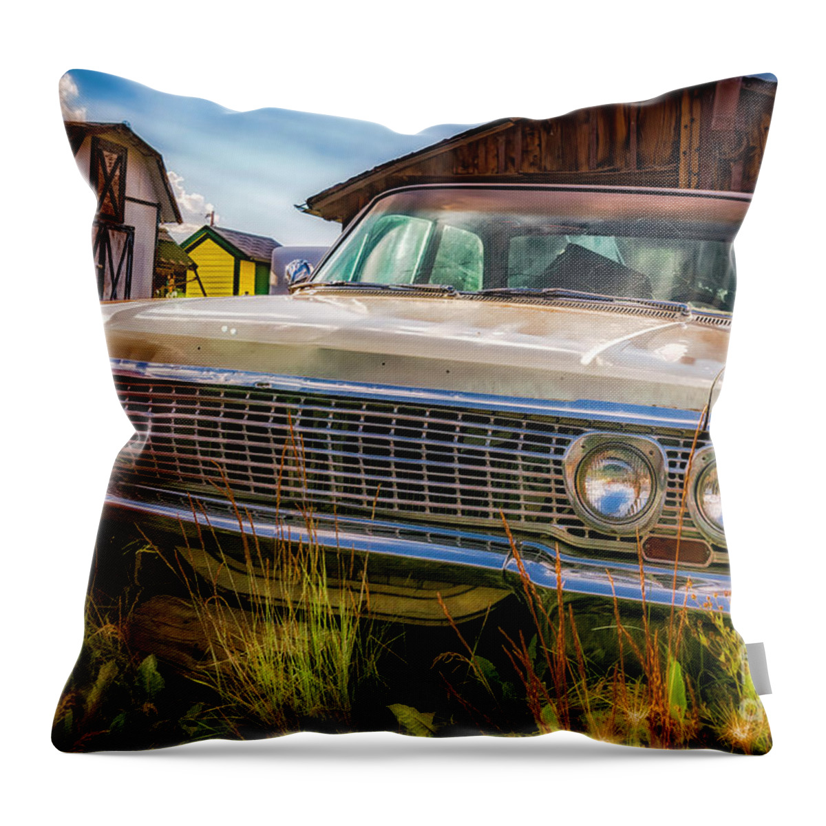 63 Impala Throw Pillow featuring the photograph 63 Impala by Bitter Buffalo Photography