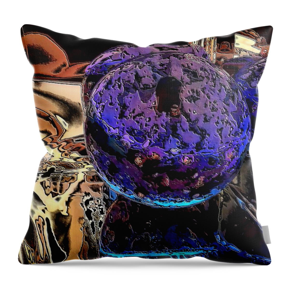 Digital Art Throw Pillow featuring the digital art Abstract Orgone #66 by Belinda Cox