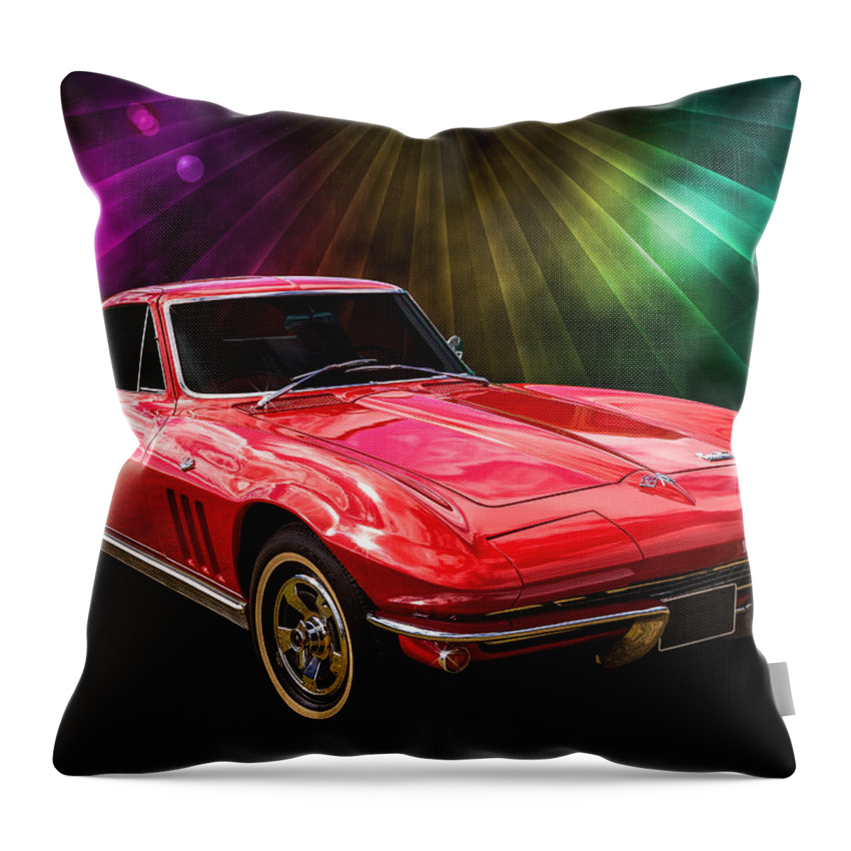 Car Throw Pillow featuring the photograph 66 Corvette by Keith Hawley