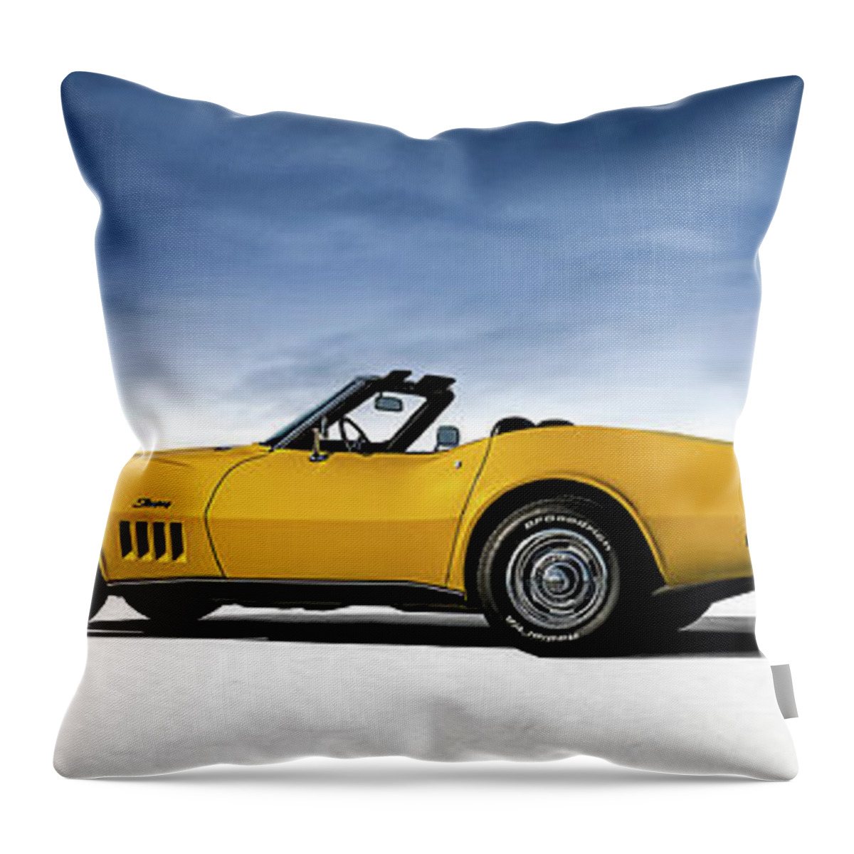 Corvette Throw Pillow featuring the digital art '69 Corvette Sting Ray #69 by Douglas Pittman