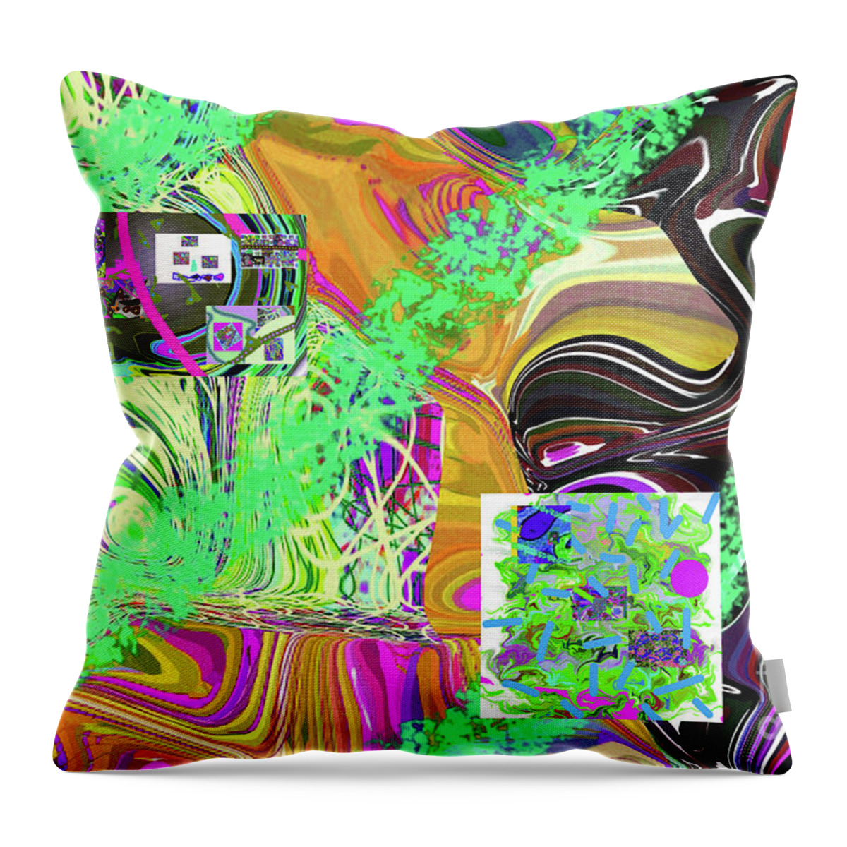 Walter Paul Bebirian Throw Pillow featuring the digital art 7-15-2015babcdef by Walter Paul Bebirian