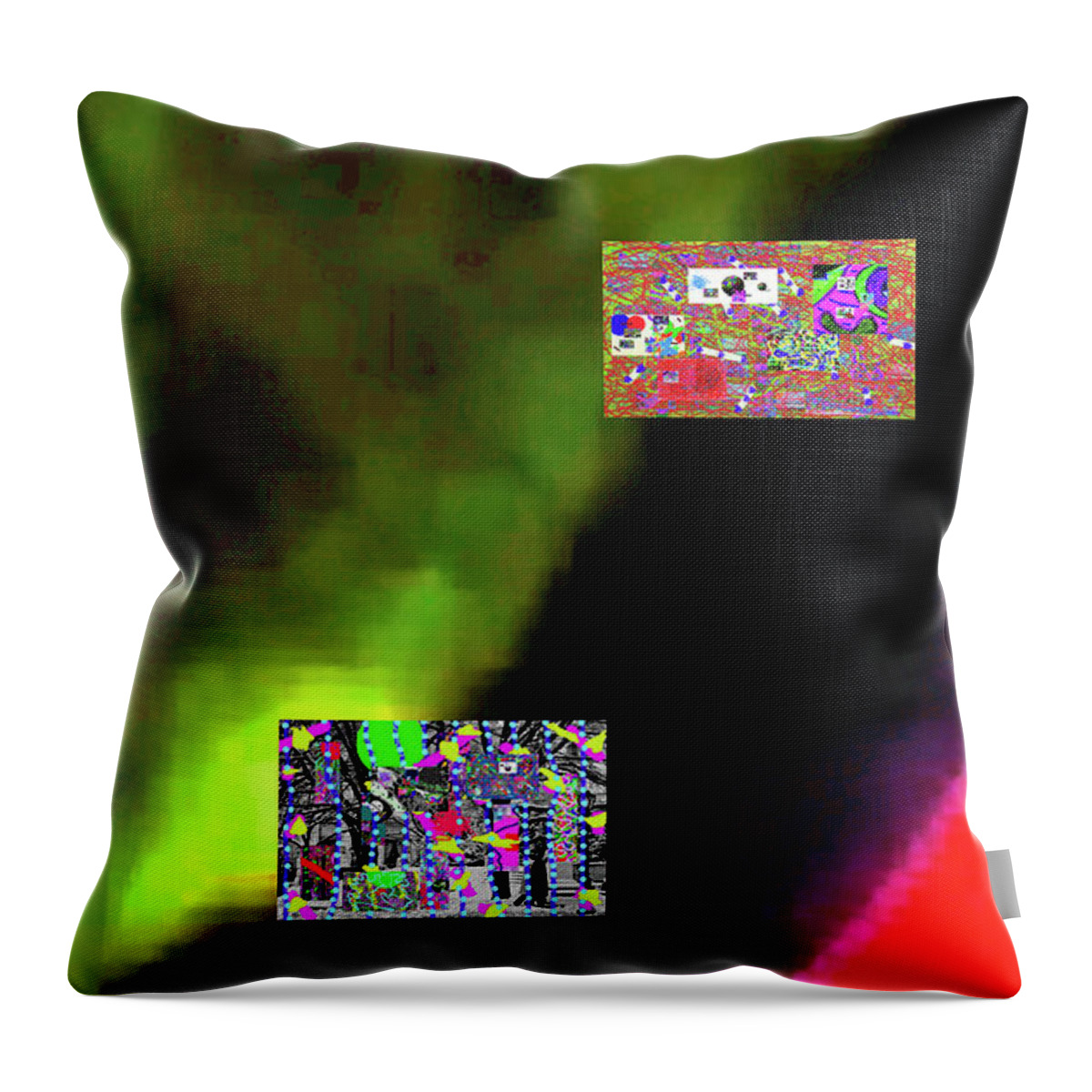 Walter Paul Bebirian Throw Pillow featuring the digital art 7-25-2015ca by Walter Paul Bebirian