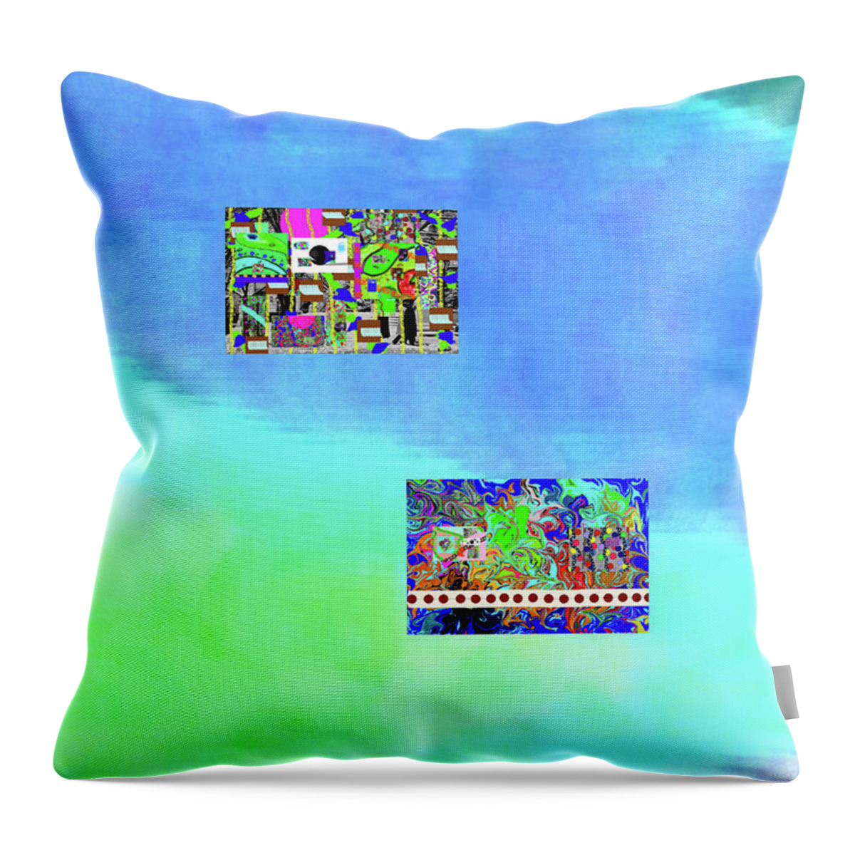 Walter Paul Bebirian Throw Pillow featuring the digital art 7-25-2015fabcdefghijklmno by Walter Paul Bebirian