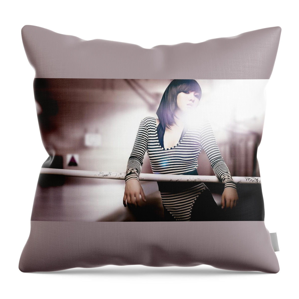 Asian Throw Pillow featuring the digital art Asian #7 by Maye Loeser