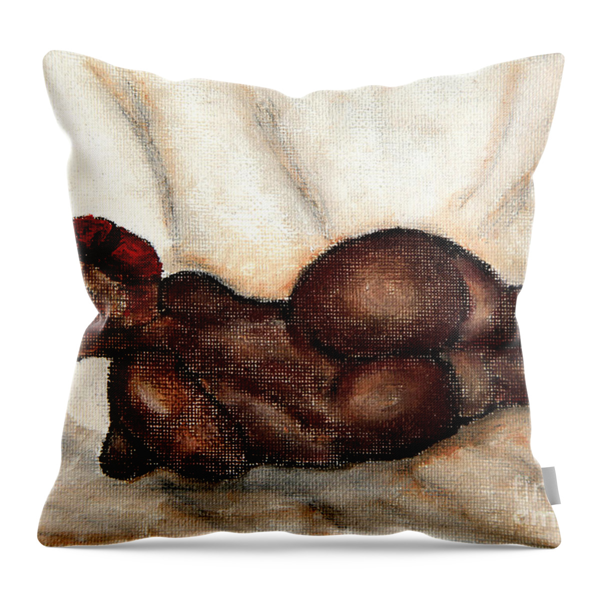Fat Throw Pillow featuring the photograph Fat nude woman #7 by Vladi Alon