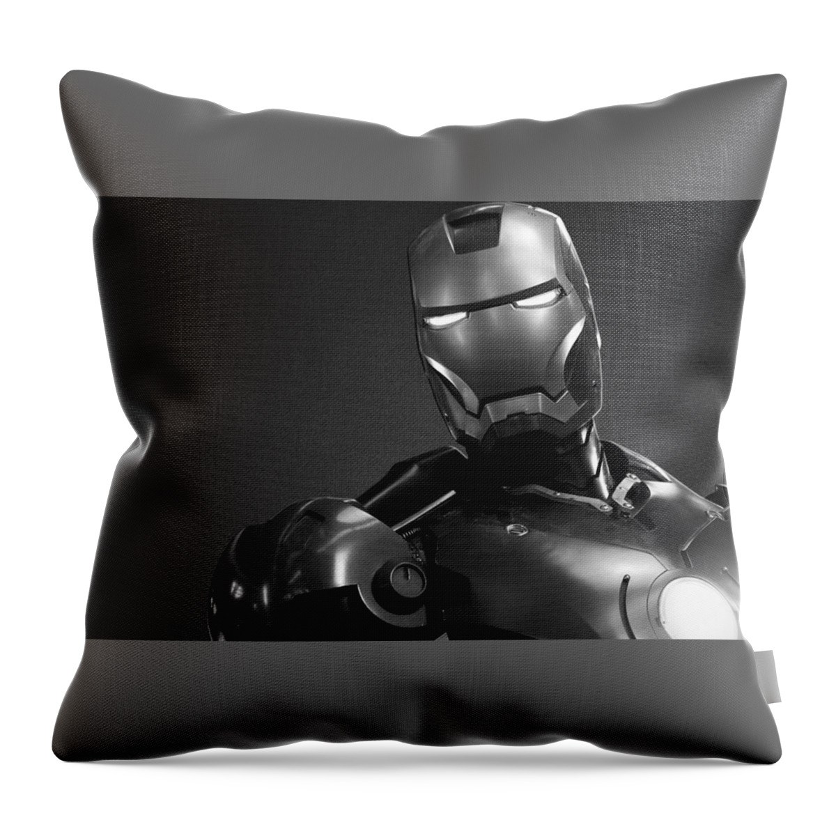 Iron Man Throw Pillow featuring the digital art Iron Man #7 by Super Lovely