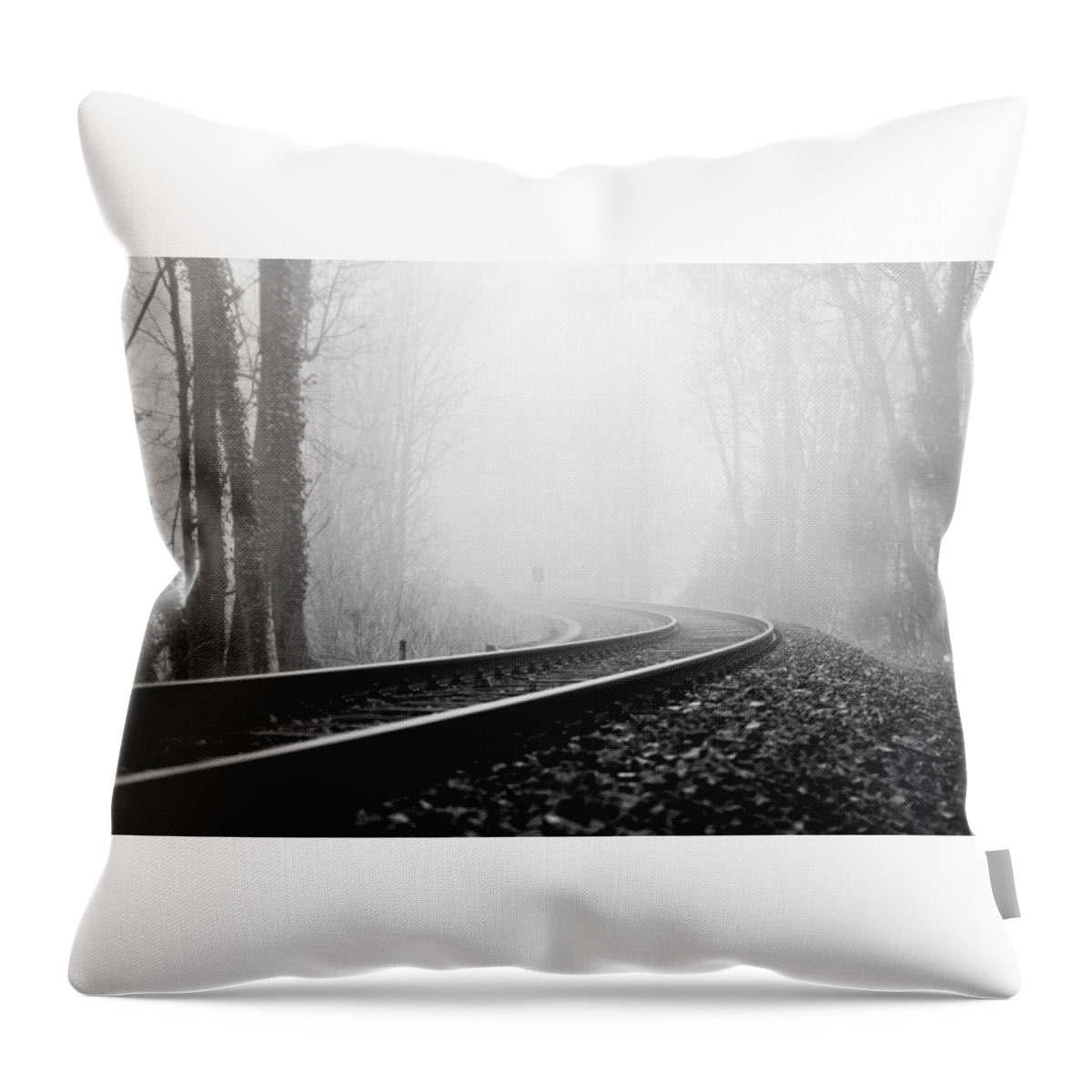 Railroad Throw Pillow featuring the photograph Railroad #7 by Mariel Mcmeeking