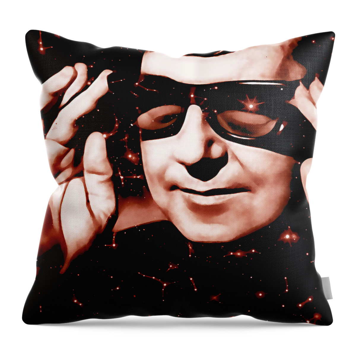 Roy Orbison Throw Pillow featuring the mixed media Roy Orbison Collection #7 by Marvin Blaine