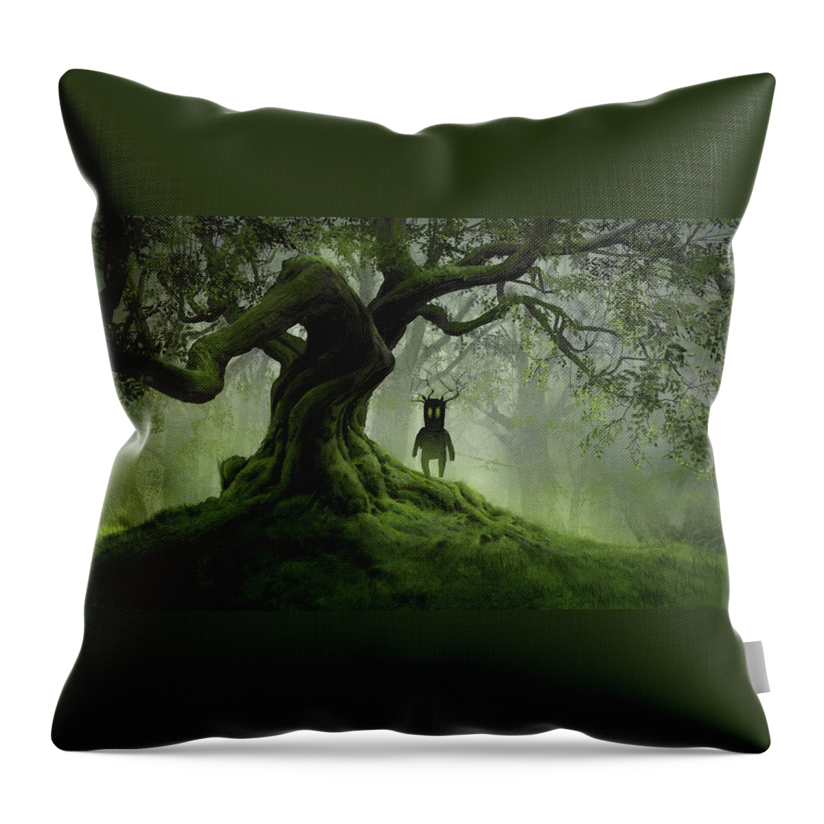 Creature Throw Pillow featuring the digital art Creature #75 by Super Lovely