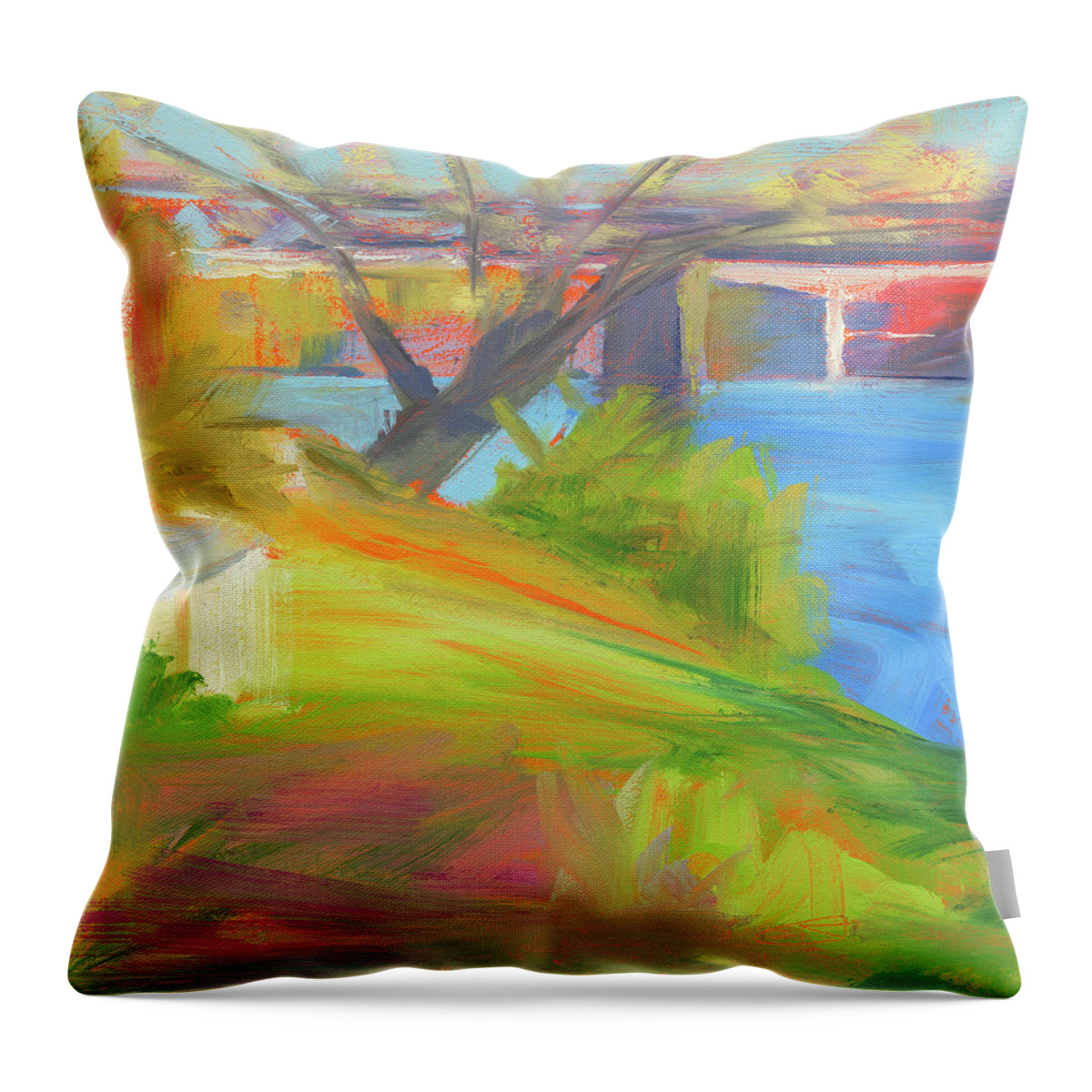 22607 Throw Pillow featuring the painting Untitled #97 by Chris N Rohrbach