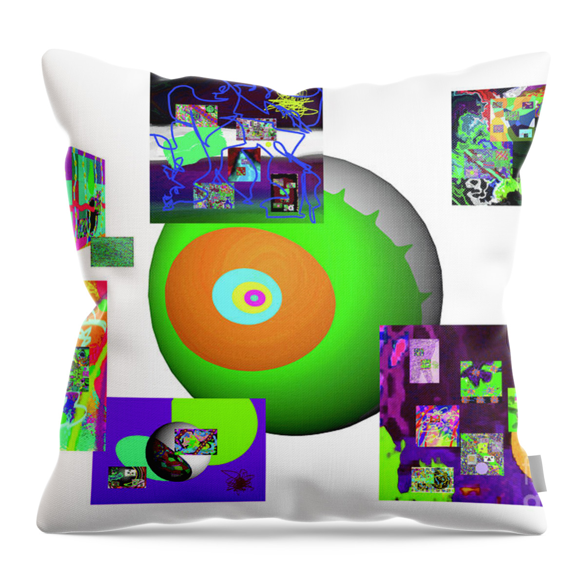 Walter Paul Bebirian Throw Pillow featuring the digital art 8-31-2015babcdefghijklmnop by Walter Paul Bebirian
