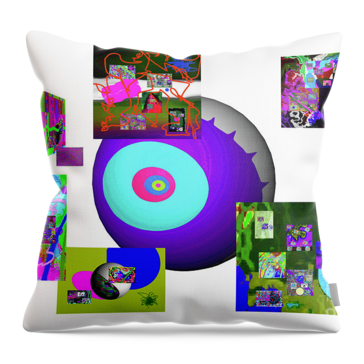 Walter Paul Bebirian Throw Pillow featuring the digital art 8-31-2015babcdefghijklmnopqrtuvwxyzabcdefghijkl by Walter Paul Bebirian