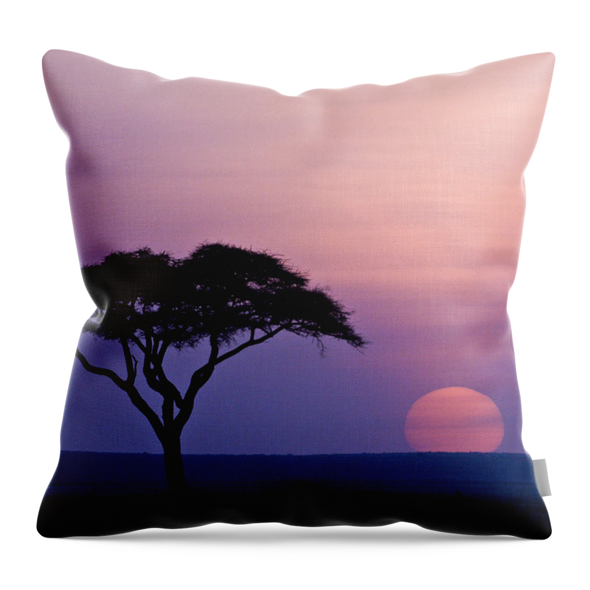 Africa Throw Pillow featuring the photograph African Sunrise #8 by Michele Burgess