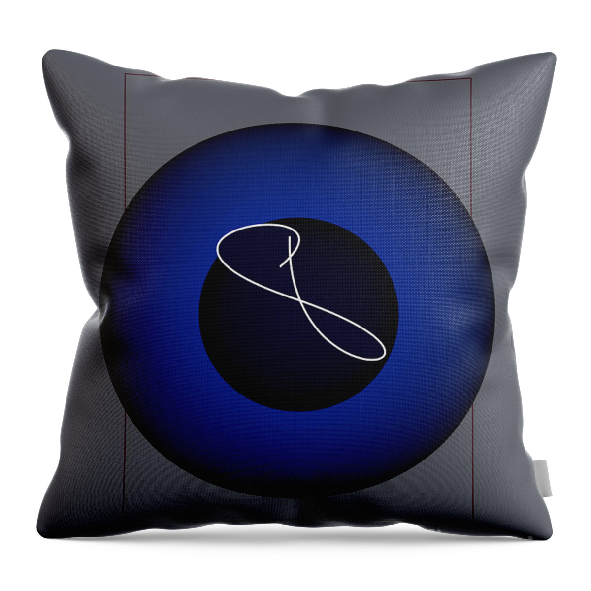 Abstract Throw Pillow featuring the digital art 8 Ball by John Krakora