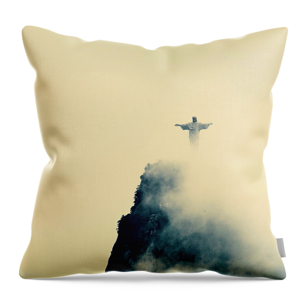 Mountain Throw Pillow featuring the photograph Cristo Redentor #8 by Cesar Vieira