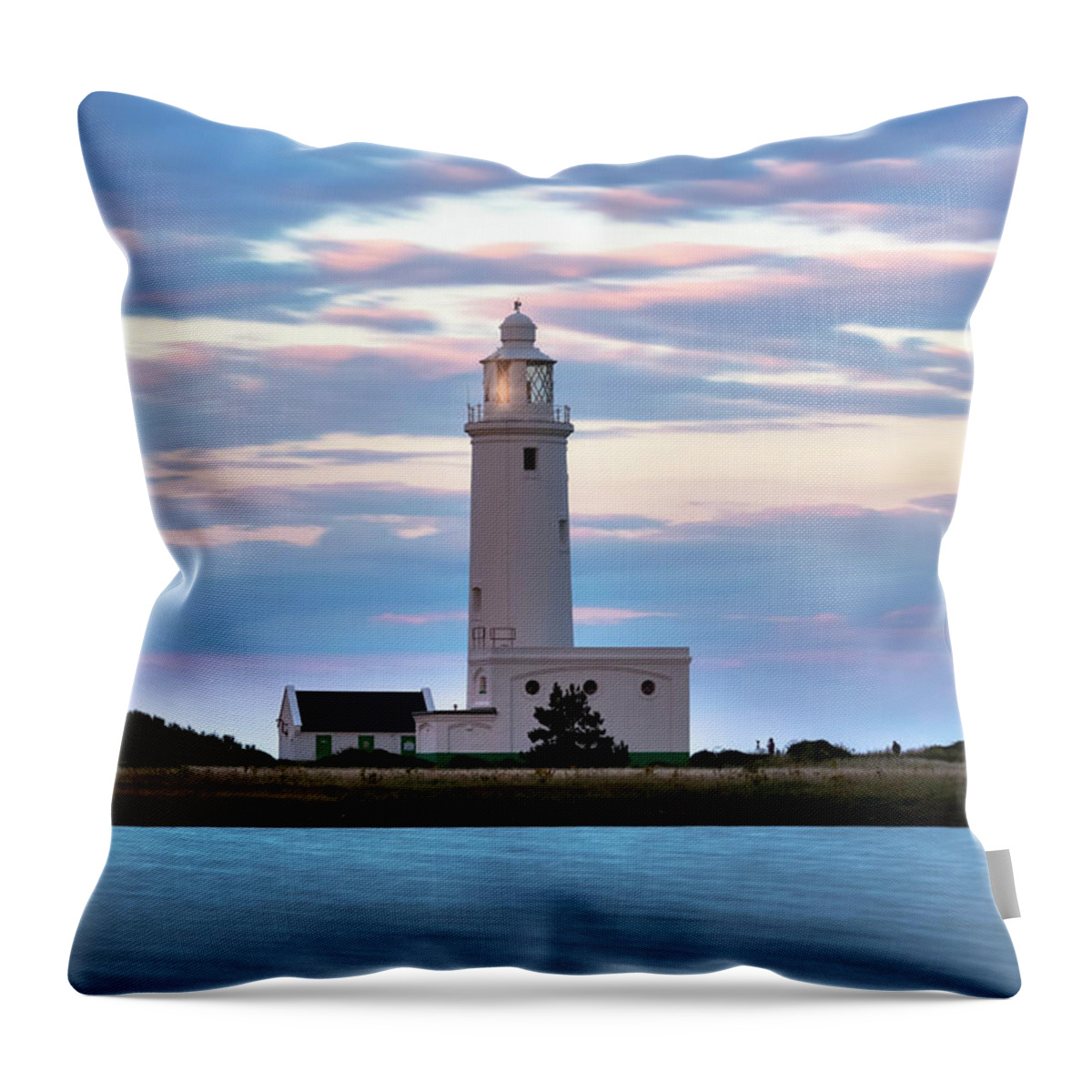 Hurst Point Lighthouse Throw Pillow featuring the photograph Hurst Point Lighthouse - England #8 by Joana Kruse