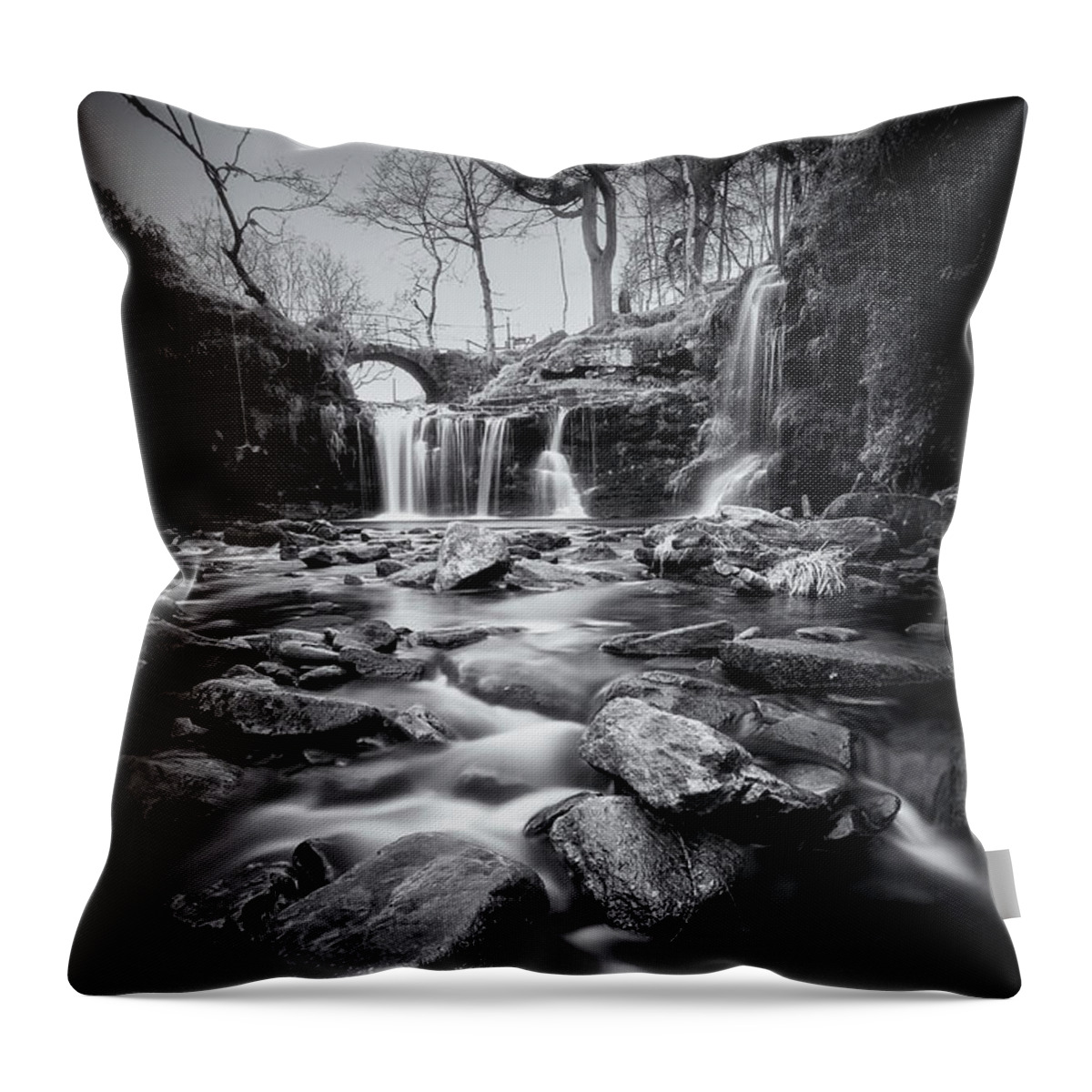 Bridge Throw Pillow featuring the photograph Lumb Hole Falls #8 by Mariusz Talarek