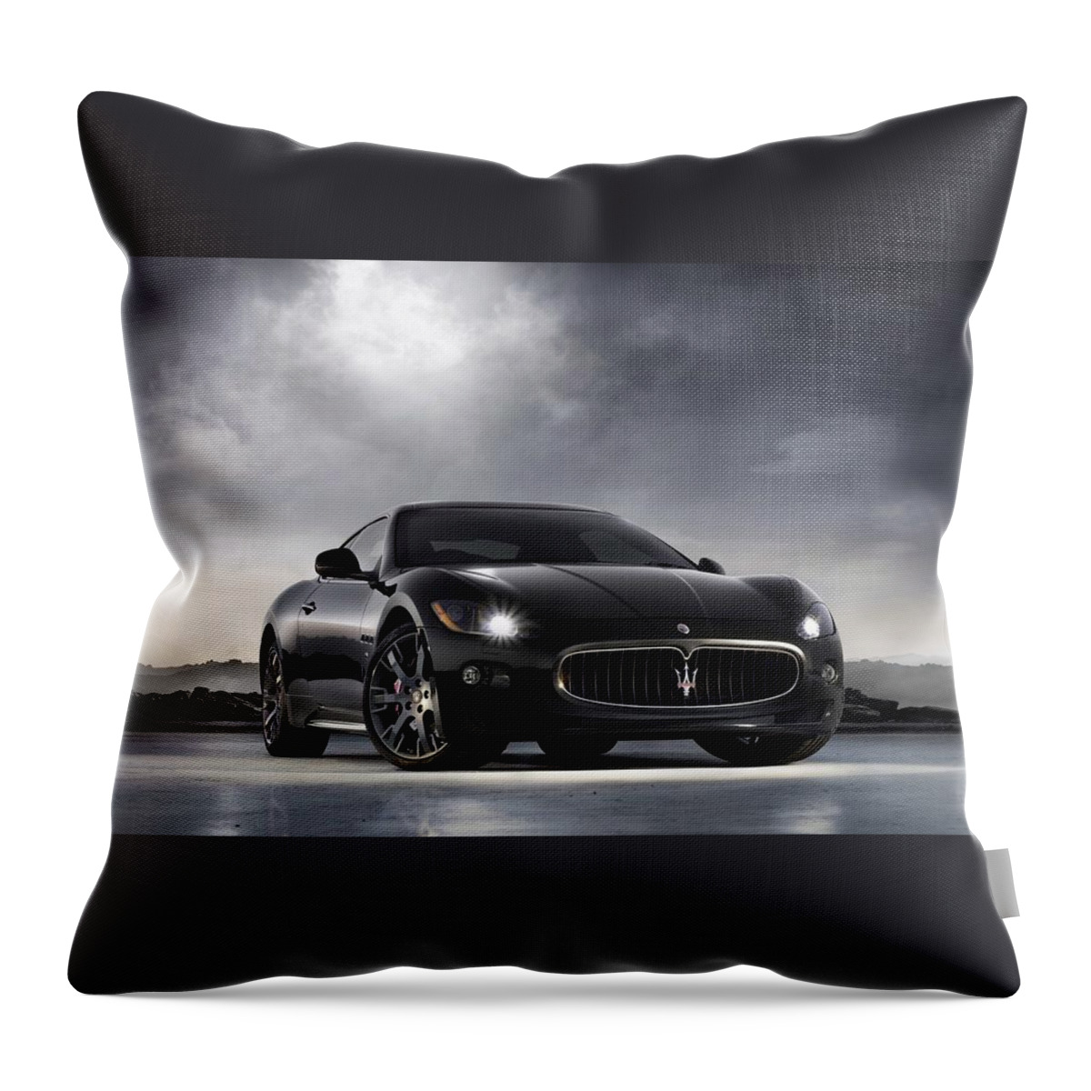 Maserati Throw Pillow featuring the digital art Maserati #8 by Super Lovely