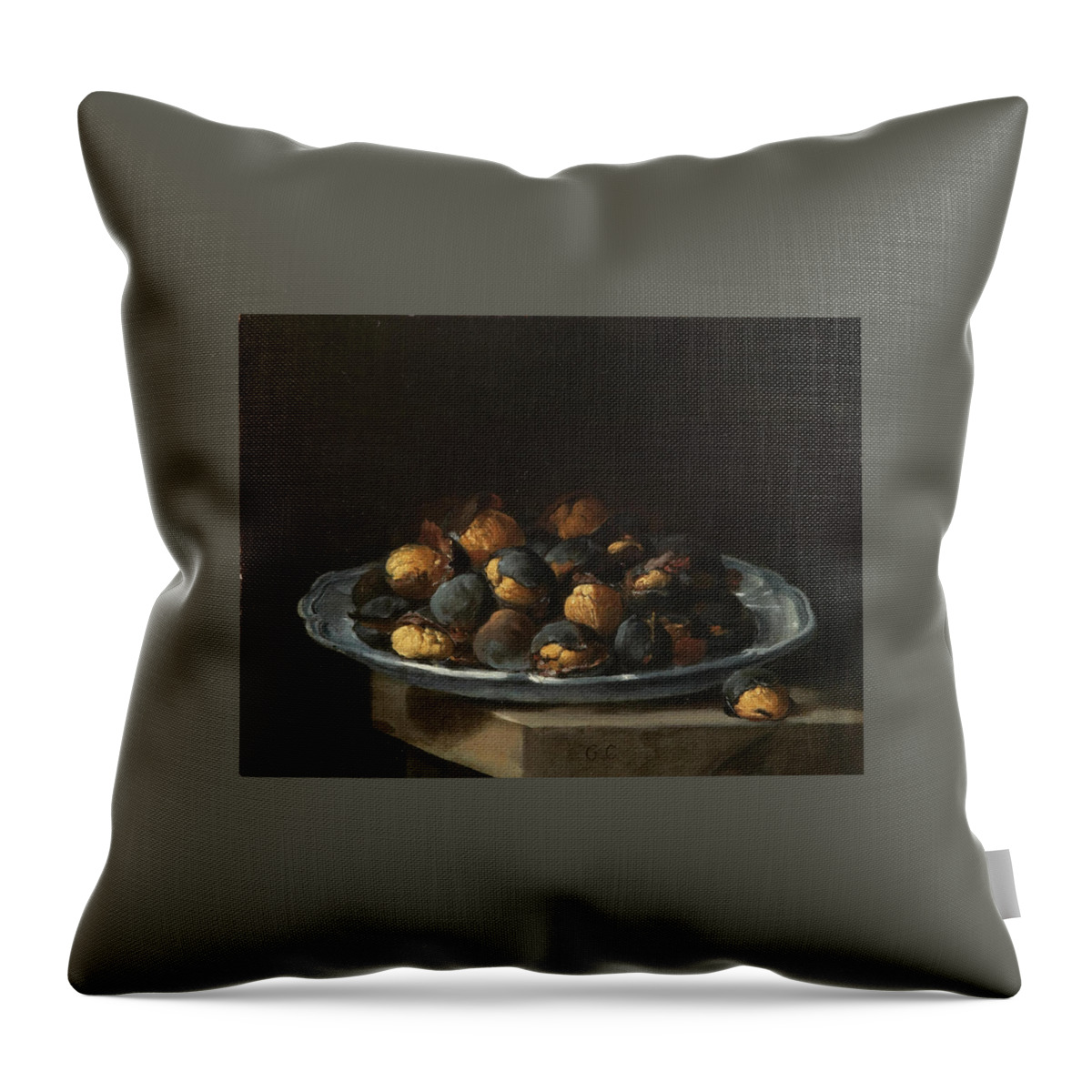 Giacomo Ceruti Throw Pillow featuring the painting Still life #8 by MotionAge Designs
