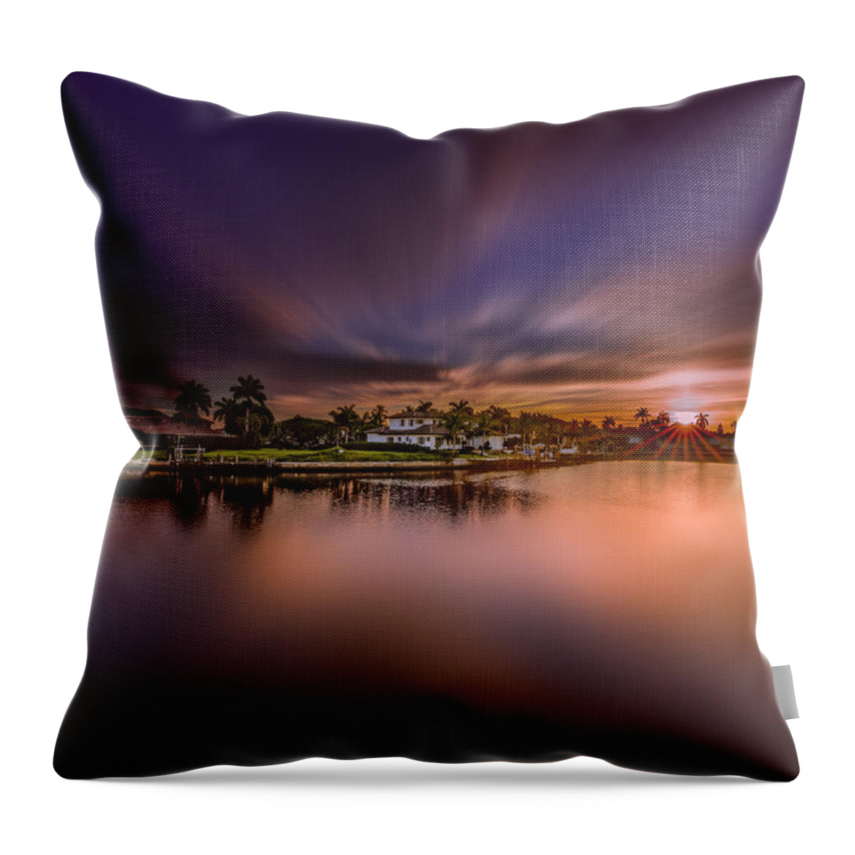 Naples Throw Pillow featuring the photograph Sunrise at Naples, Florida #8 by Peter Lakomy