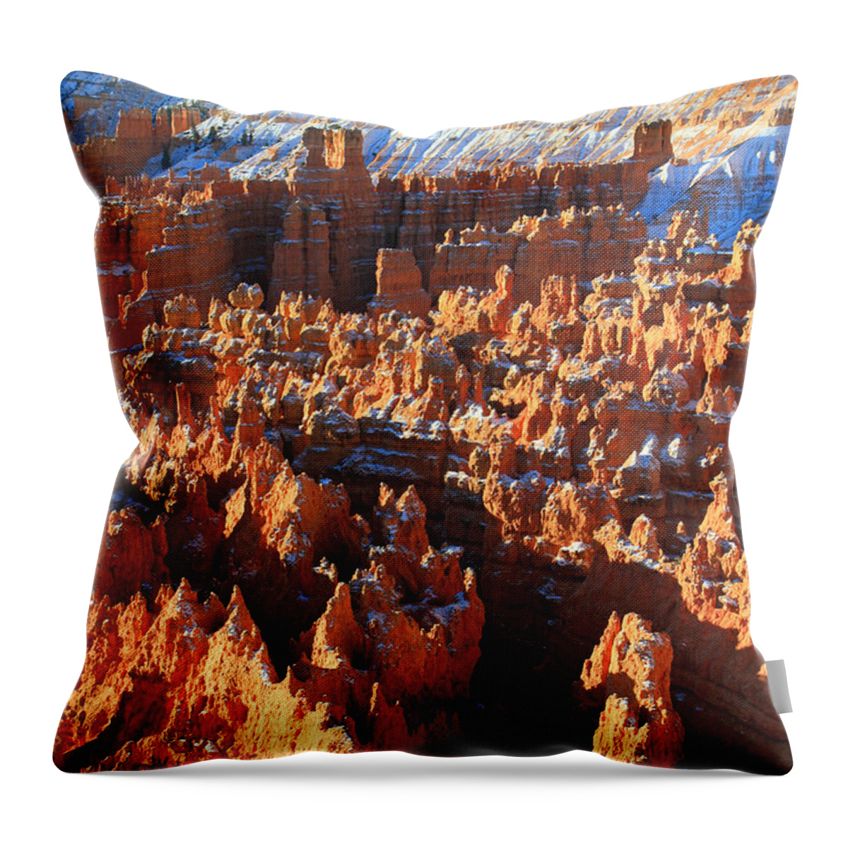 Bryce Throw Pillow featuring the photograph Sunset point in Bryce Canyon #8 by Pierre Leclerc Photography
