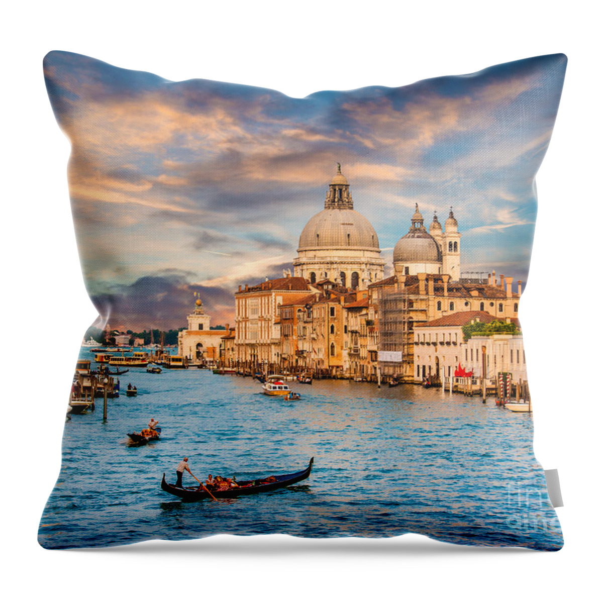 Adriatic Throw Pillow featuring the photograph Venice Sunset #8 by JR Photography