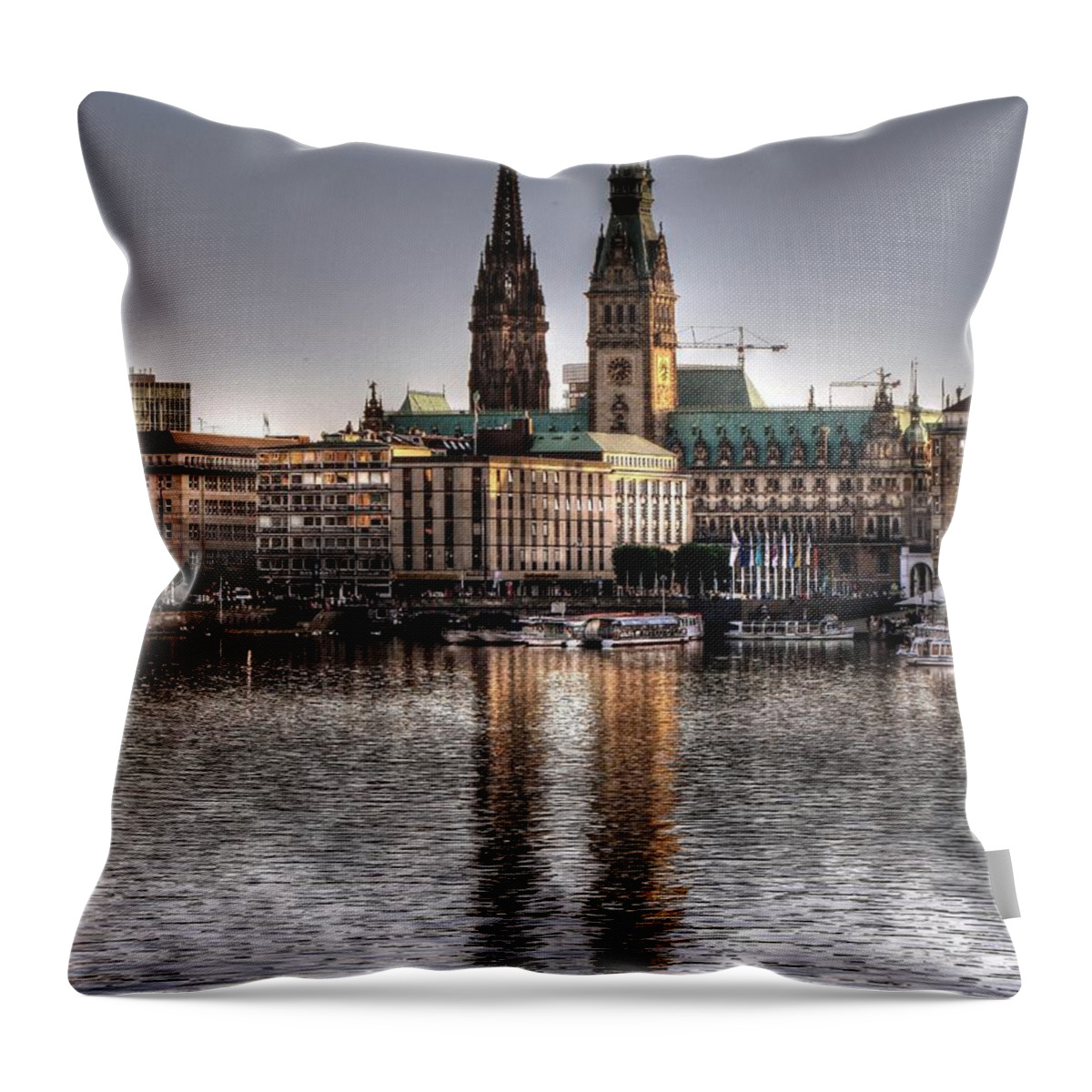 Hamburg Germany Throw Pillow featuring the photograph Hamburg GERMANY #9 by Paul James Bannerman