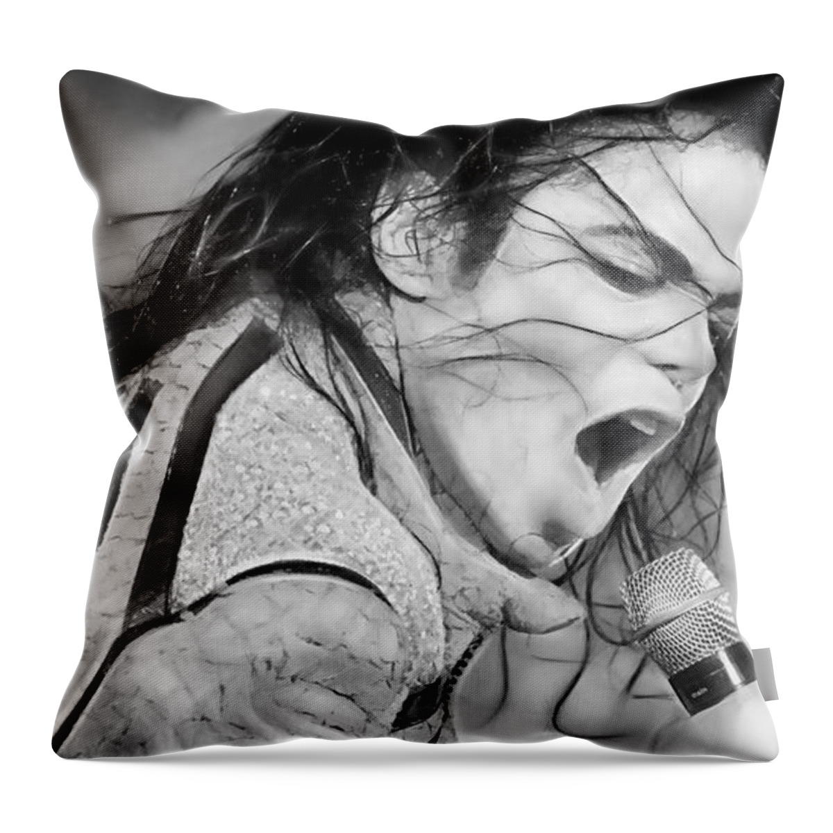 Michael Jackson Art Throw Pillow featuring the mixed media Michael Jackson Collection #9 by Marvin Blaine