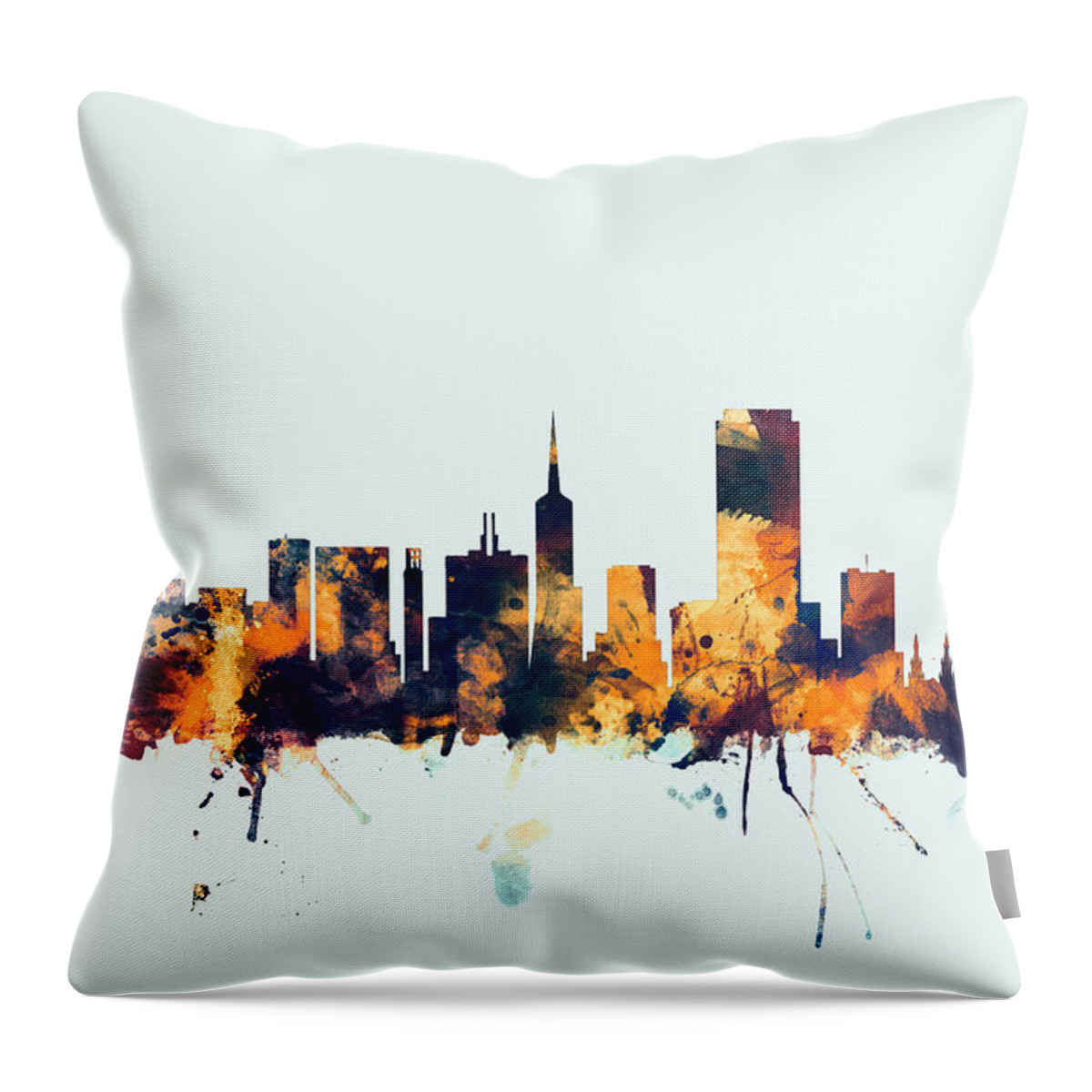 San Francisco Throw Pillow featuring the digital art San Francisco City Skyline #9 by Michael Tompsett