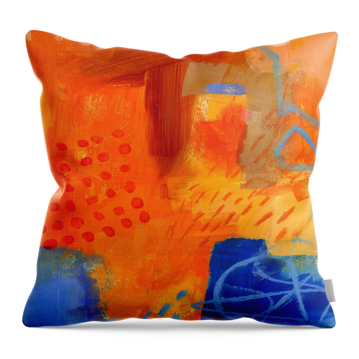 Painting Throw Pillow featuring the painting 90/100 by Jane Davies