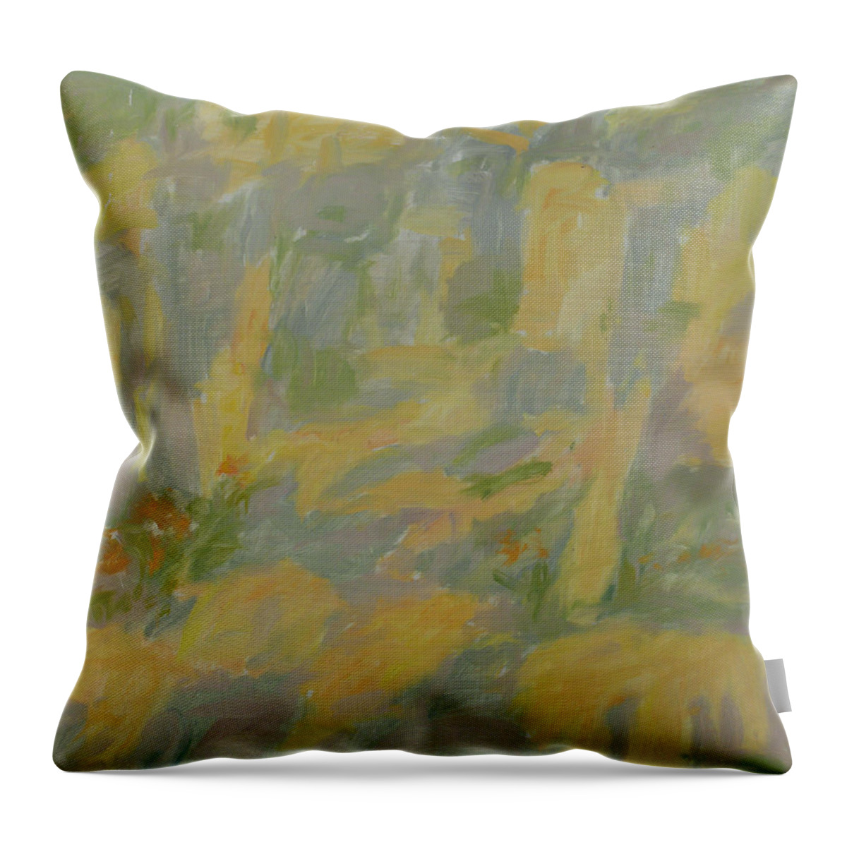 Park Throw Pillow featuring the painting Garden #8 by Robert Nizamov