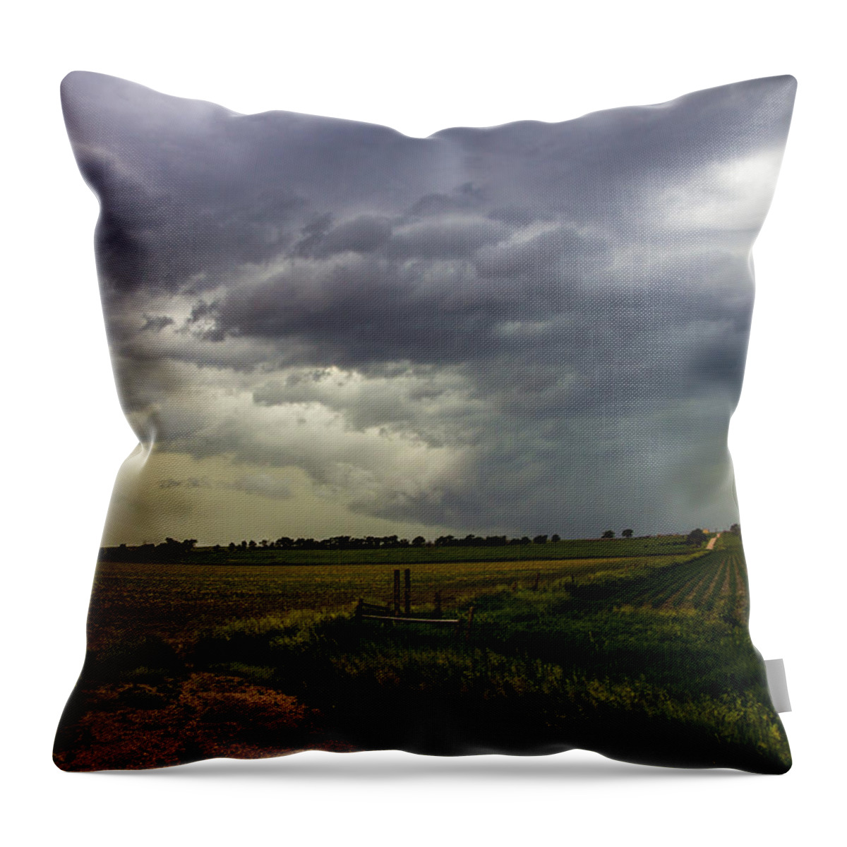 Nebraskasc Throw Pillow featuring the photograph 9th Storm Chase 2015 024 by NebraskaSC