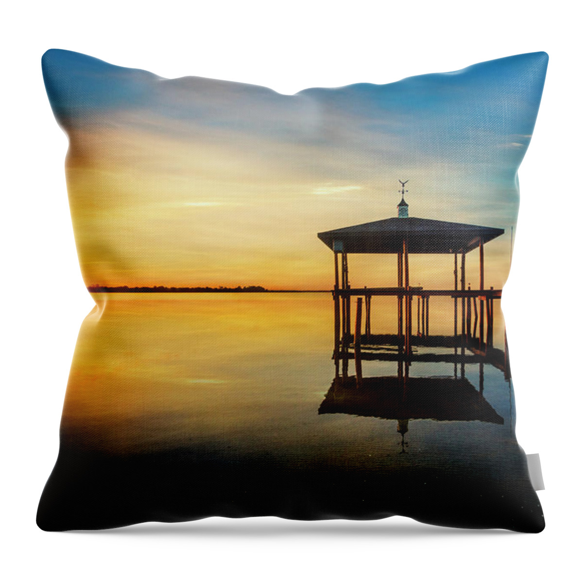 Clouds Throw Pillow featuring the photograph A Beautiful Start by Debra and Dave Vanderlaan