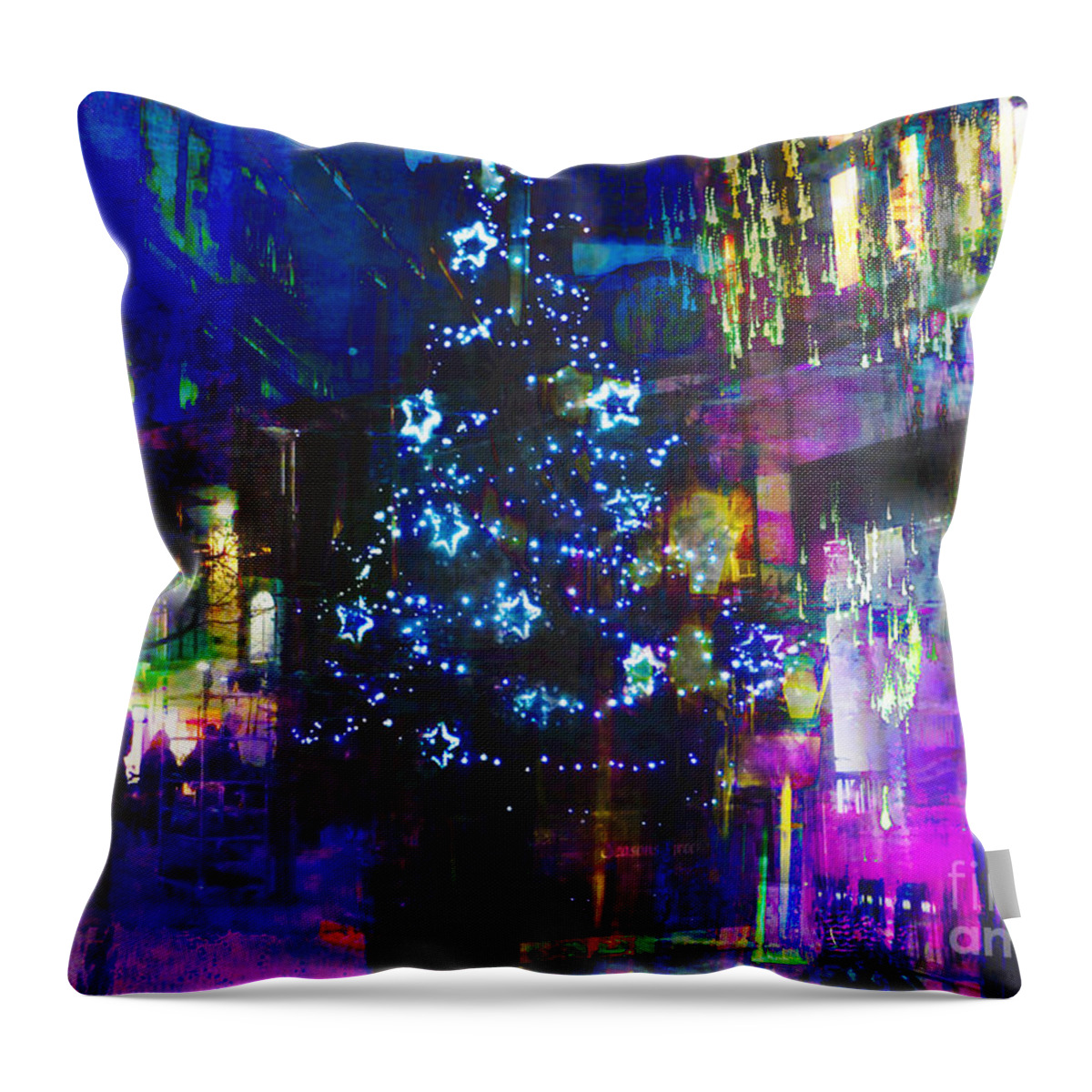 Christmas Throw Pillow featuring the photograph A bright and colourful Christmas by LemonArt Photography