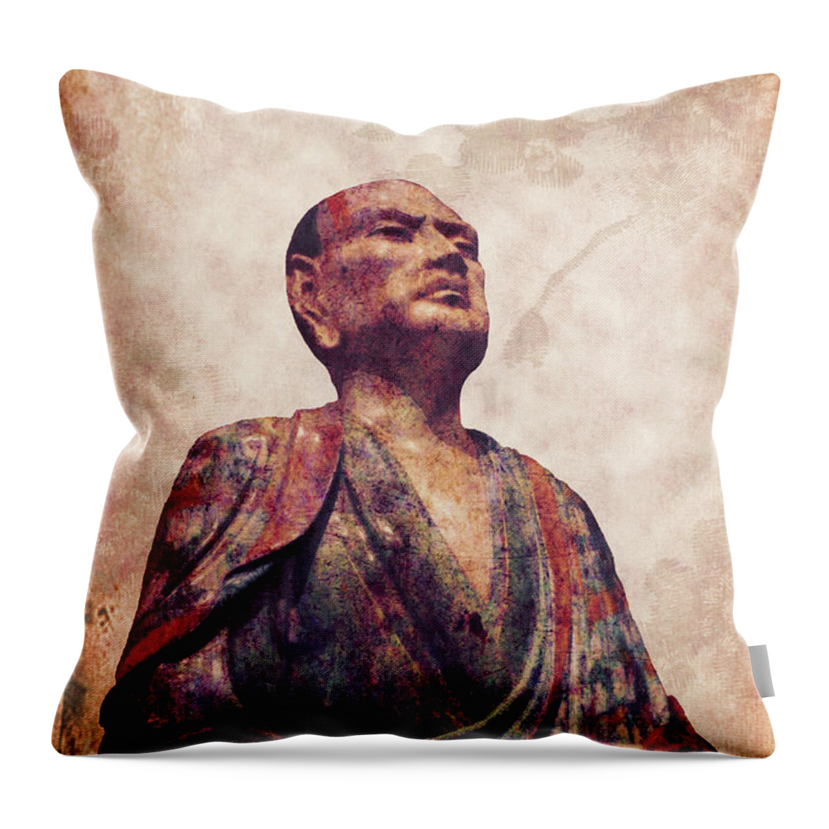 Buddha Throw Pillow featuring the photograph Buddha 5 by Lynn Sprowl
