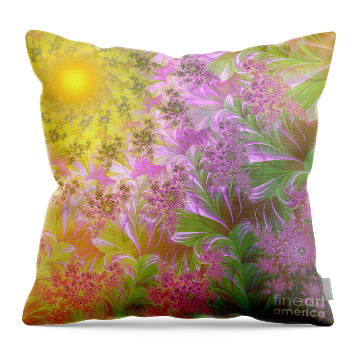 Sunrise Throw Pillow featuring the painting A Child's View by Mindy Sommers
