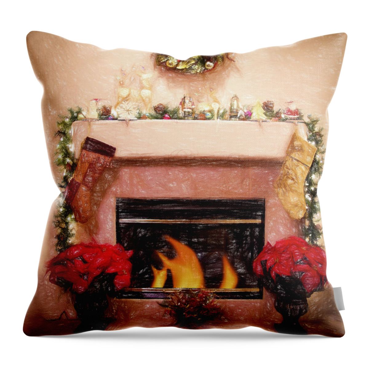 Fire Throw Pillow featuring the photograph A Cozy Fire by Will Wagner